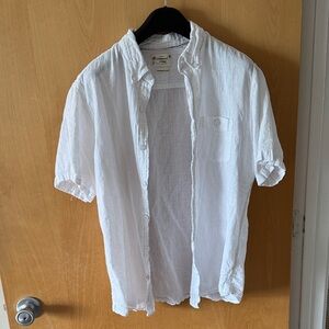Men's White Linen Shirt - Weatherproof